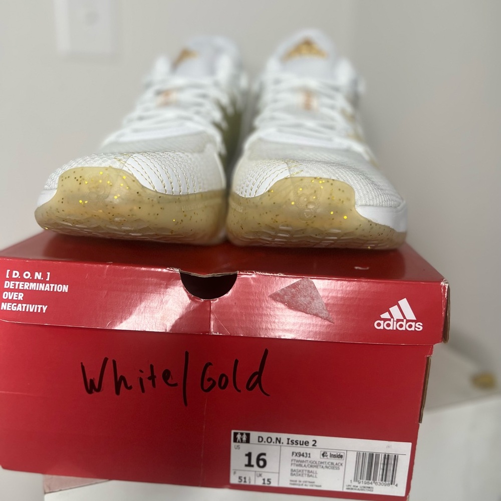 Adidas D.O.N. Issue #2 Wht/Gold - Picture 3 of 7